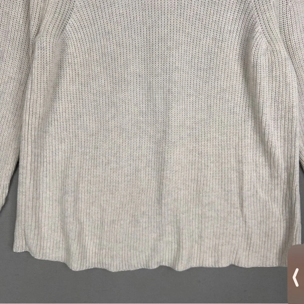 Eileen Fisher Organic Cotton Tencel Ribbed Crewneck Sweater White S